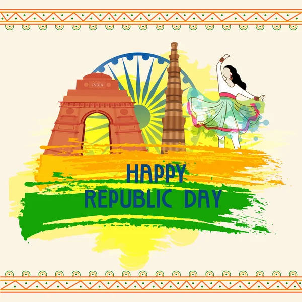 India Increíble para la celebración del Día de la República . — Archivo Imágenes Vectoriales