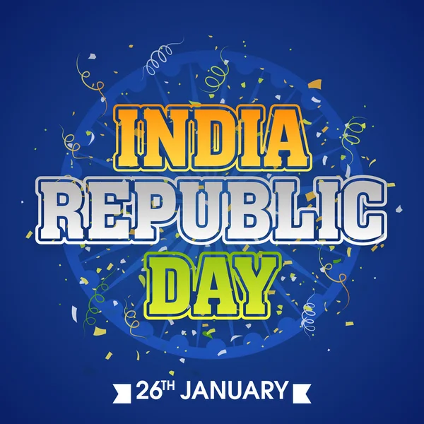 Teks gaya untuk perayaan Hari Republik India . - Stok Vektor