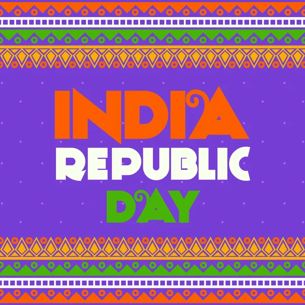 Wenskaart voor Indian Republic Day viering. — Stockvector