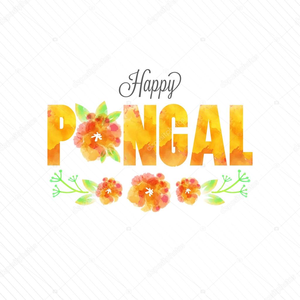 Greeting card for Happy Pongal celebration.