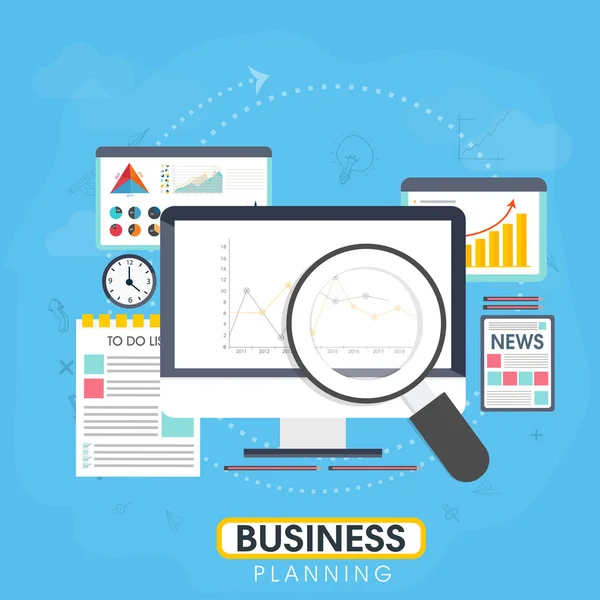 Elementos infográficos para el concepto de planificación empresarial . — Vector de stock