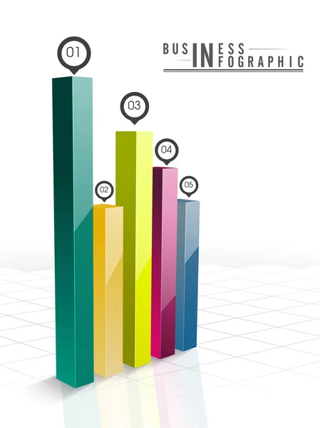 Layout de modelo de infográfico de negócios criativos . — Vetor de Stock