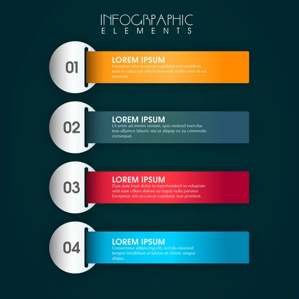 Éléments infographiques colorés pour les entreprises . — Image vectorielle