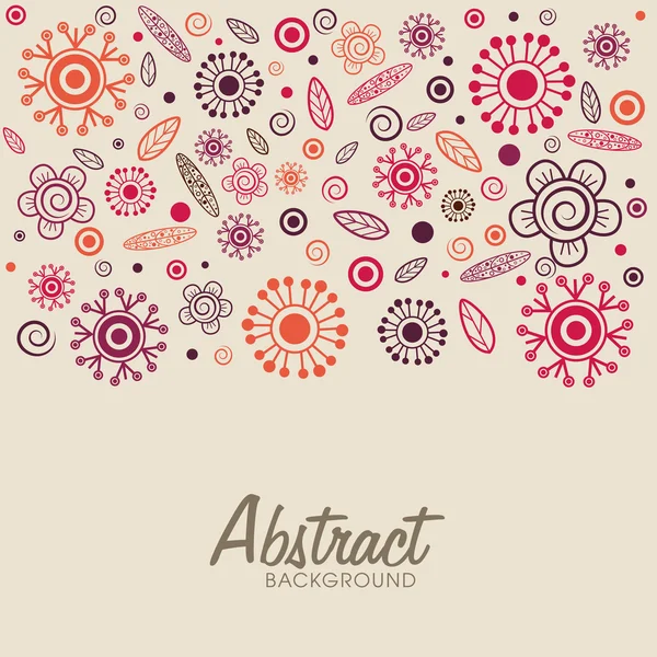 Floral decorated abstract background. — Stock Vector