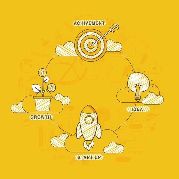 Layout de modelo infográfico para negócios . —  Vetores de Stock