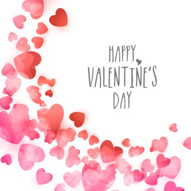 Sevgililer günü için kalp tebrik kartı.