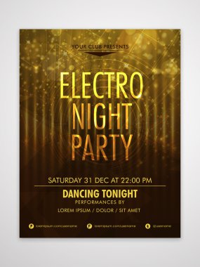 Şablon, afiş veya gece partisi el ilanı.