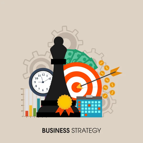 Elementos infográficos definidos para a estratégia empresarial . —  Vetores de Stock