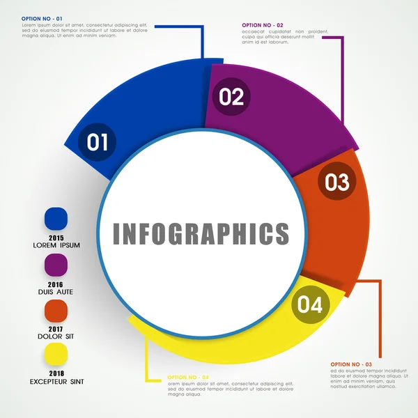 Elementos infográficos coloridos para negocios . — Vector de stock