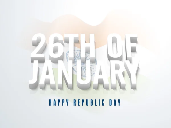 Stylish text 26th of Jan for Republic Day. — Stock Vector