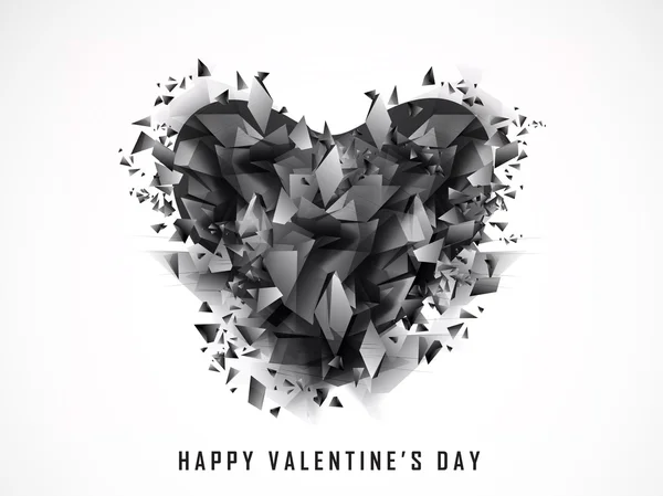Coração abstrato para a celebração do Dia dos Namorados . —  Vetores de Stock
