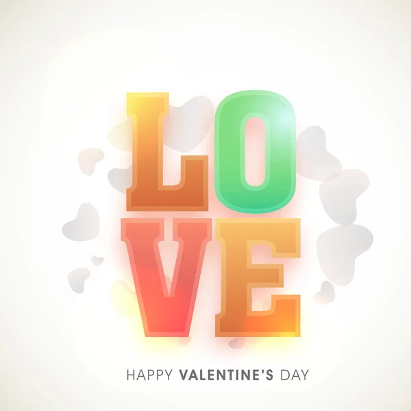 Glossy colorful text for Valentine's Day celebration. — Wektor stockowy