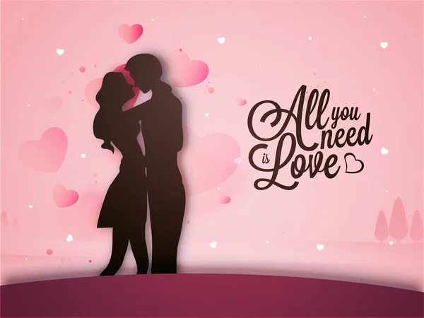 Young couple for Valentine's Day celebration. — Stock Vector