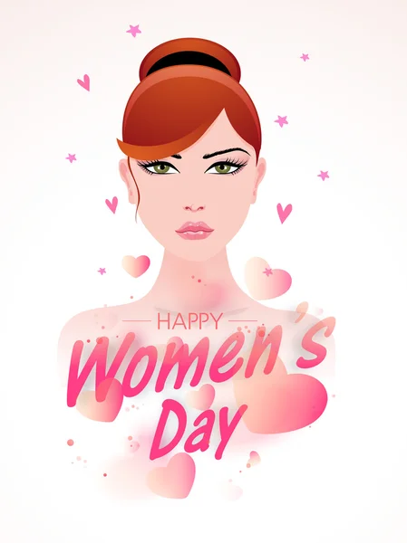 Folleto o folleto para la celebración del Día de la Mujer . — Vector de stock