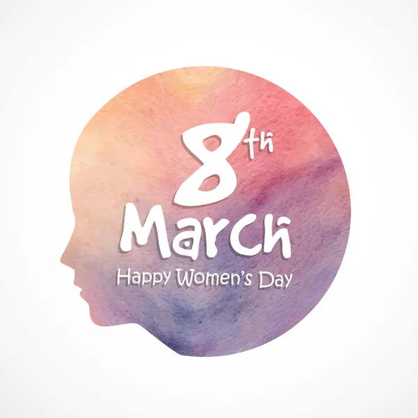 Texto con estilo 8 de marzo para el Día de la Mujer . — Archivo Imágenes Vectoriales