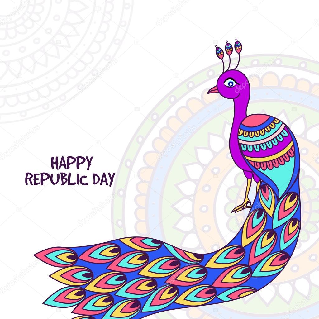Indian National Bird Peacock for Republic Day. Stock Vector Image by ©alliesinteract 96712040