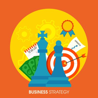 Infographic öğeleri iş stratejisi için ayarla.