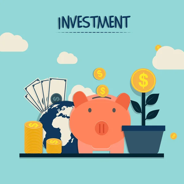 Investissement Mise en page infographique . — Image vectorielle