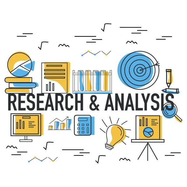 Research and Analysis Infographic elements for Business. — Stock Vector