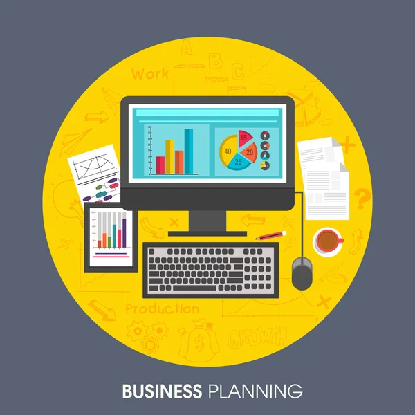 Elementos infográficos para el concepto de planificación empresarial . — Archivo Imágenes Vectoriales