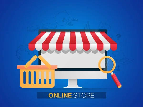 Infografisches Layout des Online-Shops. — Stockvektor