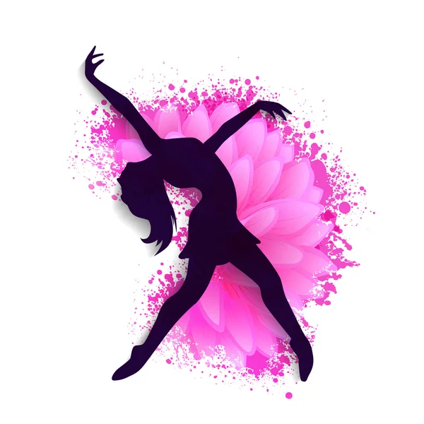 Young dancing girl for Women's Day. — Stock Vector