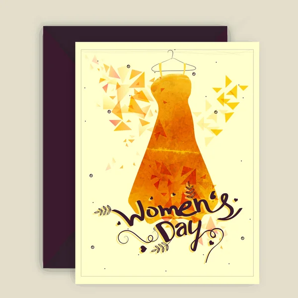 Kadınlar günü kutlama için tebrik kartı. — Stok Vektör