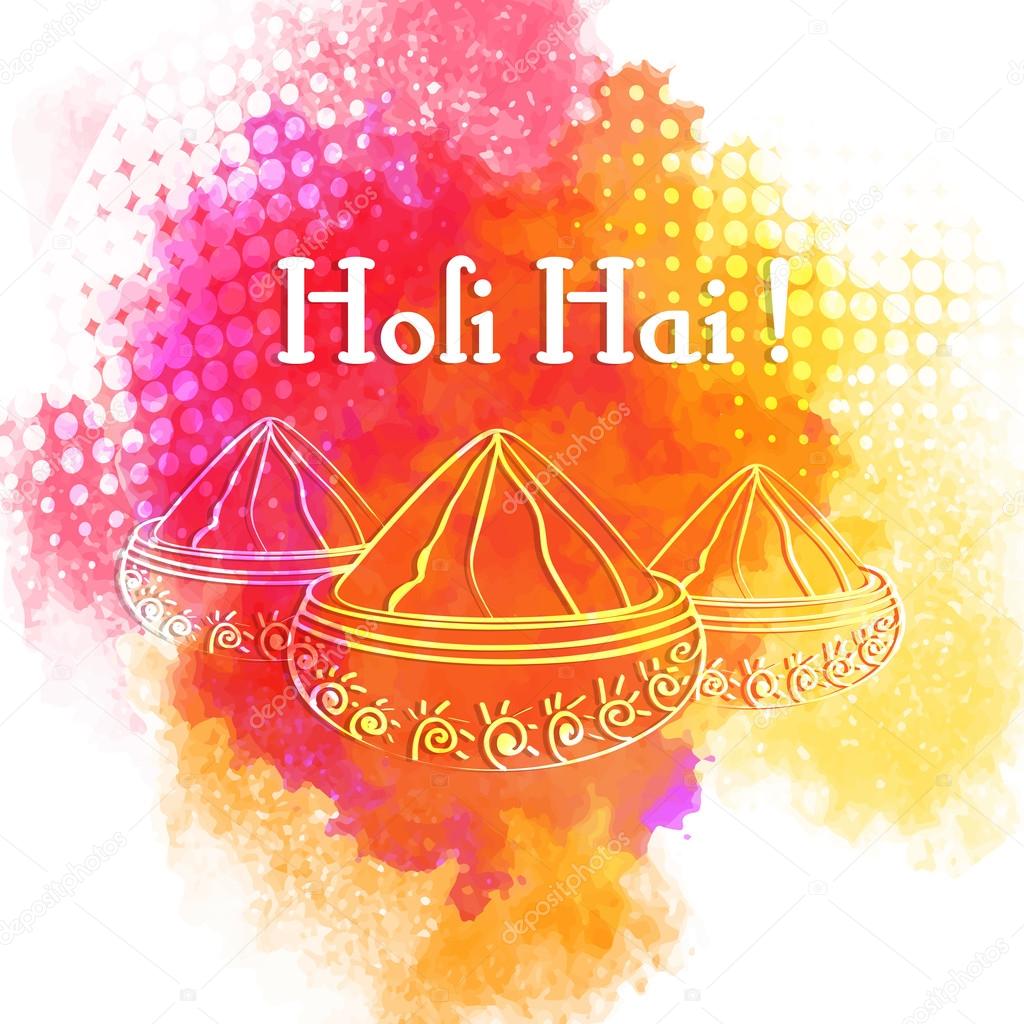 Indian Festival of Colours, Holi celebration concept.