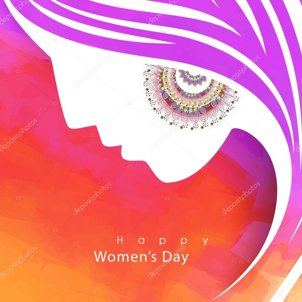 Greeting card for Women's Day celebration.
