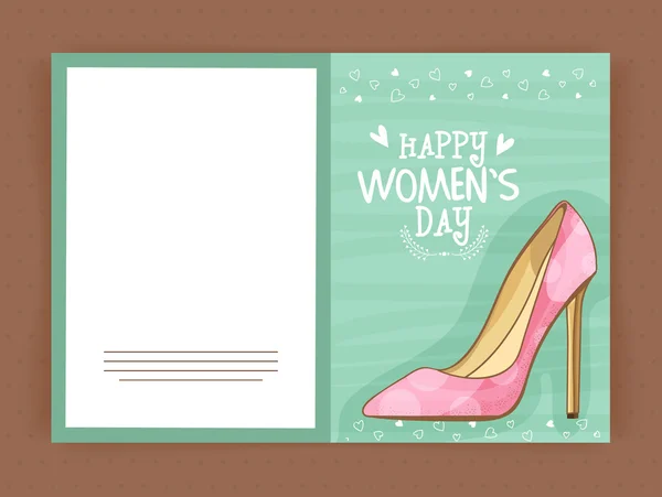 Вітальна листівка дизайн для святкування жіночого дня. — стоковий вектор