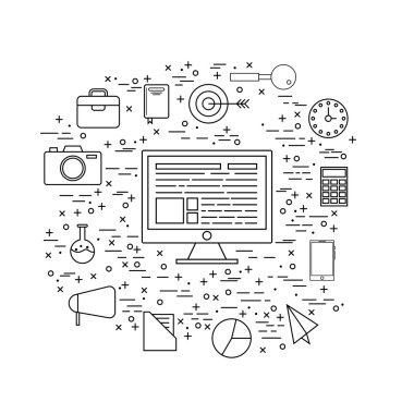 Infographic öğeleri iş için.