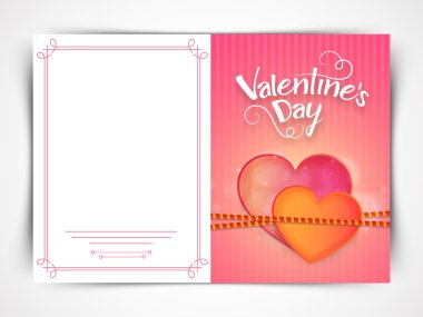 Elegant greeting card for Valentine's Day celebration.