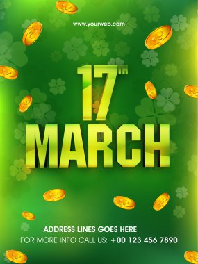 Pamphlet, Banner or Flyer for Patrick's Day concept. clipart