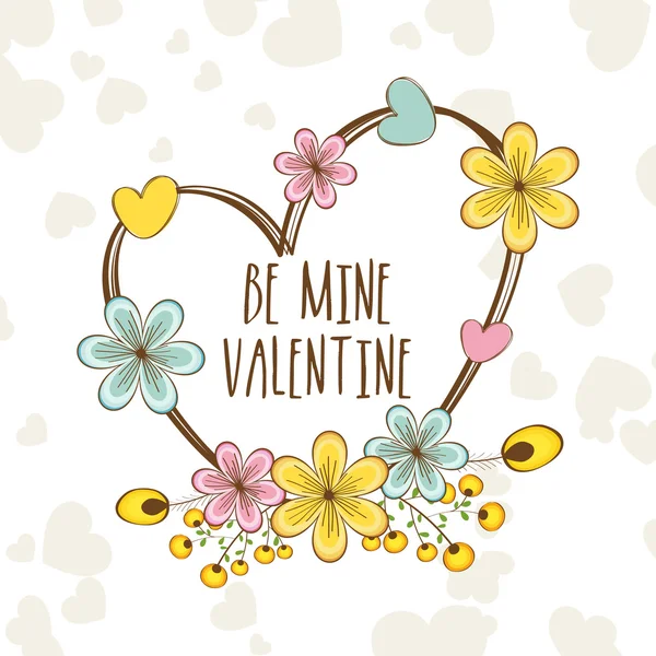 Wenskaart voor Valentine's Day viering. — Stockvector