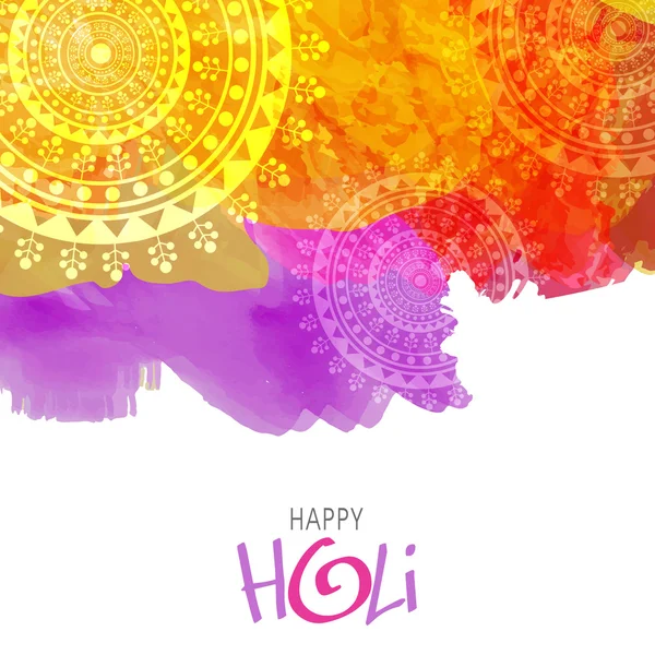 Sfondo creativo per la celebrazione del Festival di Holi . — Vettoriale Stock