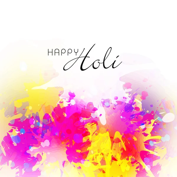 Holi Festival celebration with colourful splash. — Stockvector