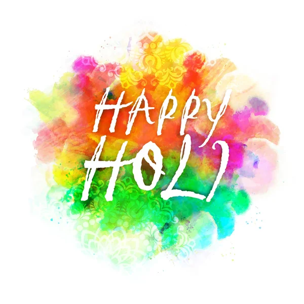 Texte élégant pour le festival indien, Holi célébration . — Image vectorielle
