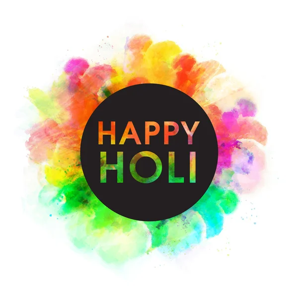 Testo elegante per il festival indiano, celebrazione Holi . — Vettoriale Stock