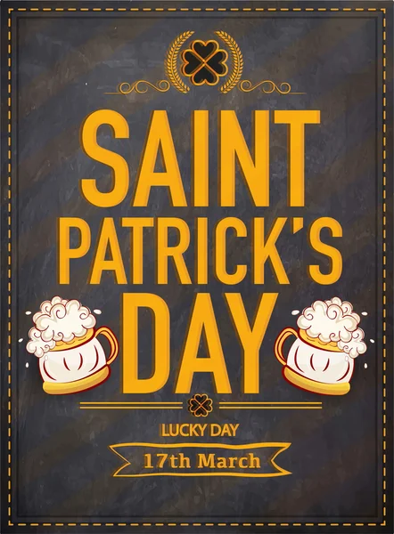 Pamphlet, Banner or Flyer for Patrick's Day. — 스톡 벡터