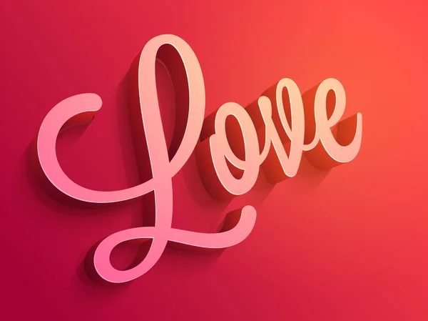 Stylish text Love for Valentine's Day. — Stock Vector