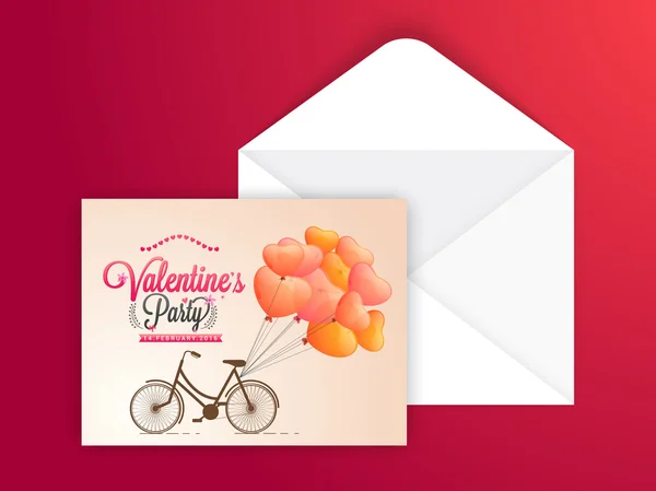 Tarjeta de felicitación para la celebración del Día de San Valentín . — Vector de stock