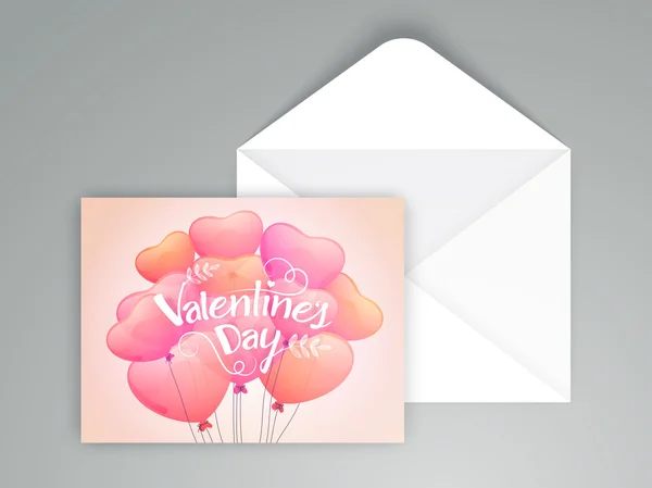 Tarjeta de felicitación para la celebración del Día de San Valentín . — Vector de stock