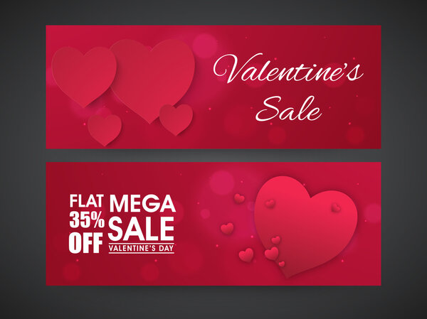 Sale website header for Valentine's Day celebration.