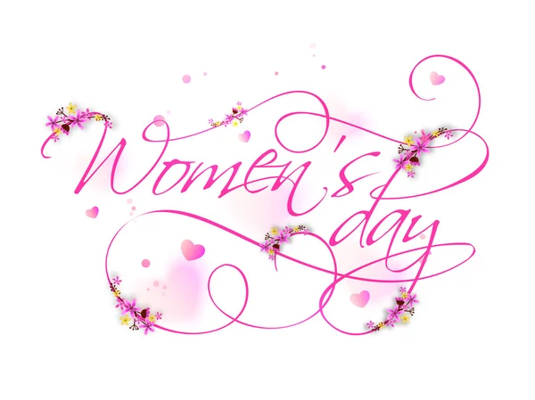 Greeting card design for Women's Day celebration. — Stock Vector