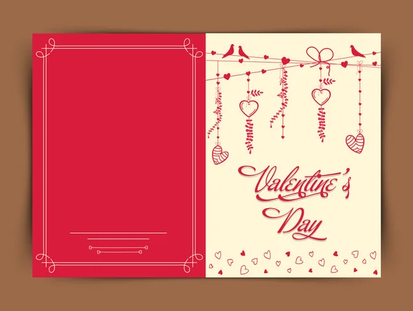 Greeting card for Valentine's Day celebration. — Stock Vector