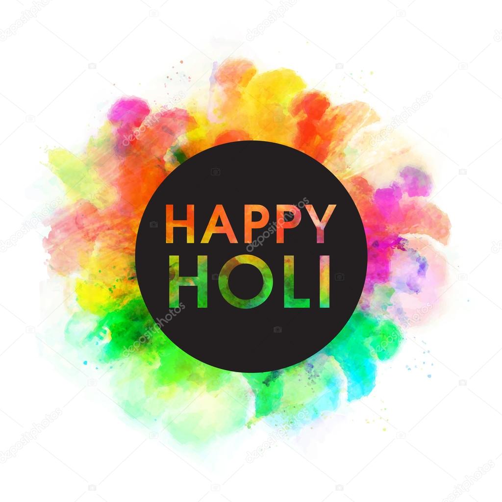 Stylish text for Indian Festival, Holi celebration.