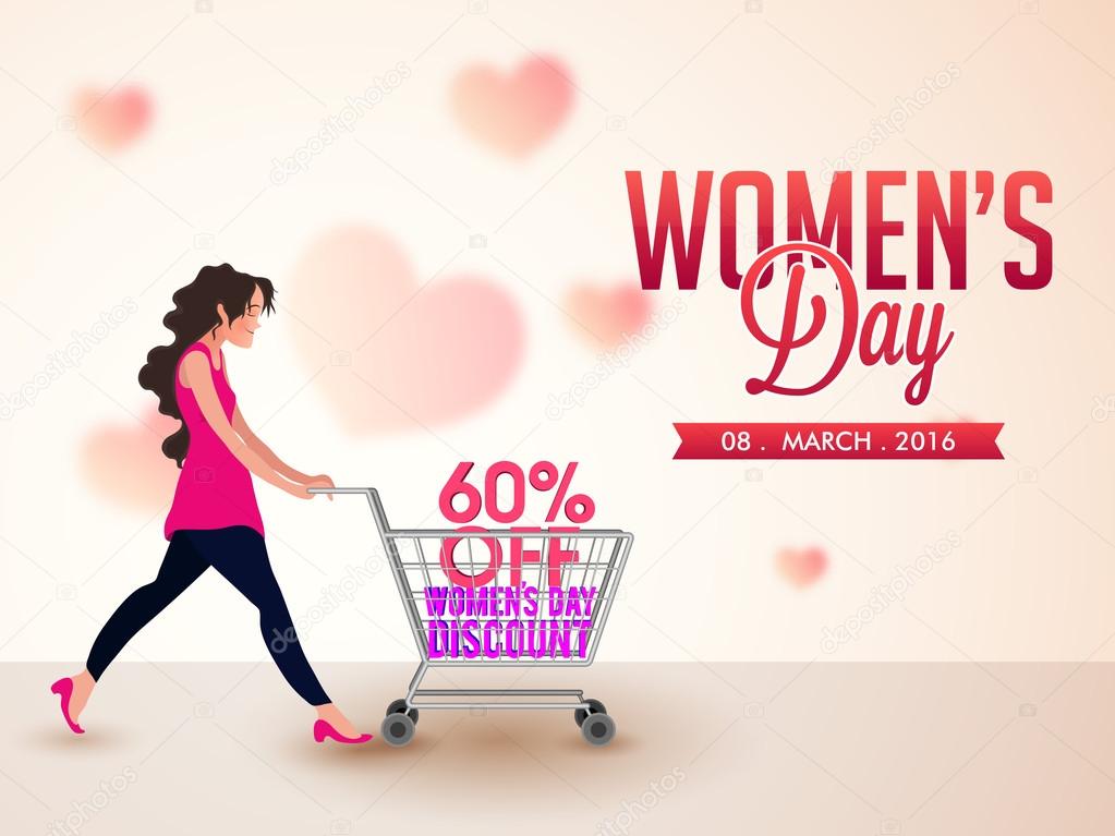 Sale Poster, Banner or Flyer for Women's Day.