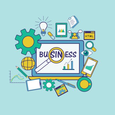 iş Infographic elemanları.