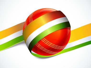 Kriket spor kavram için parlak top.