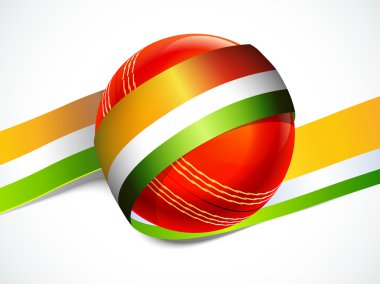 Glossy Ball for Cricket Sports concept. clipart
